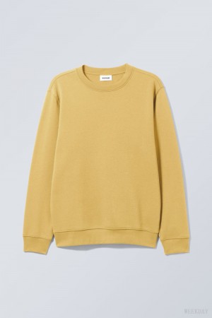 Weekday Standard Midweight Sweatshirt スウェットシャツ メンズ 黄色 Japan | P8F-7527