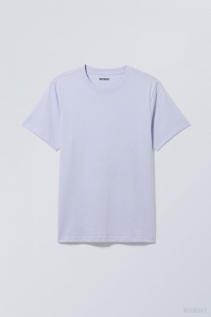 Weekday Standard Midweight T-shirt Tシャツ メンズ 紫 Japan | C3C-1217