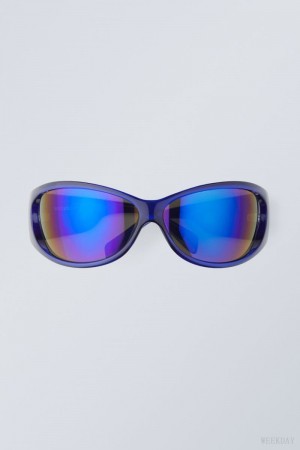 Weekday Strike Sunglasses サングラス レディース 青 Japan | K7V-1461