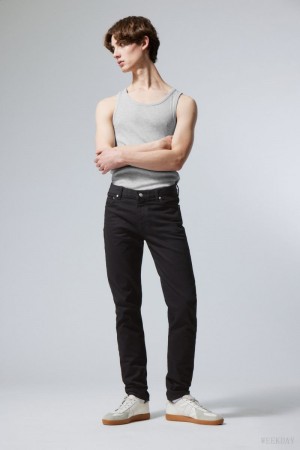 Weekday Sunday Slim Tapered Jeans デニム メンズ 黒 Japan | C2E-2805