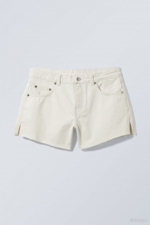 Weekday Swift Denim Shorts ショートパンツ レディース 白 Japan | F9M-1393