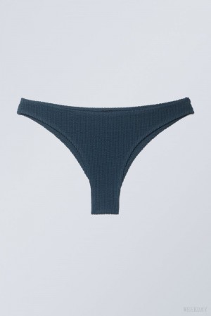 Weekday Textured Brazilian ビキニ Bottoms 水着 レディース ネイビー Japan | J8L-0188