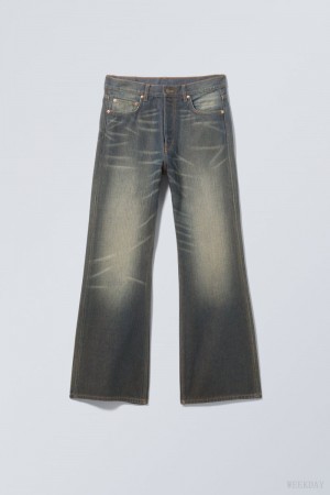 Weekday Time Loose Bootcut Jeans デニム メンズ 青 Japan | H7U-2407