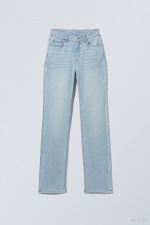 Weekday Twig Curve ミッドカット 真っ直ぐ Jeans デニム レディース ライト青 Japan | L8A-6855