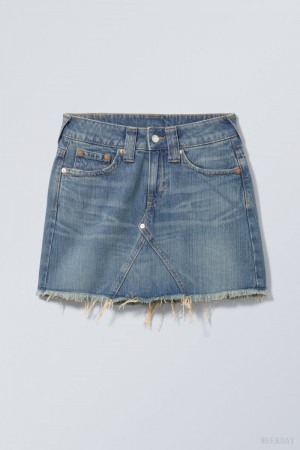 Weekday Ventura Denim Short Skirt スカート レディース 青 Japan | C7V-7011