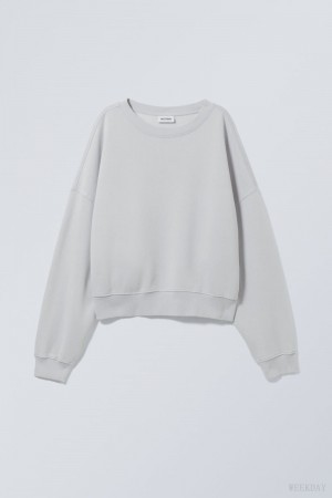 Weekday ワイド Heavyweight Sweatshirt スウェットシャツ レディース ライト青 Japan | E5D-2225