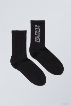 Weekday 運動 Printed Socks ソックス レディース Alternate Realities Japan | F1Q-8647