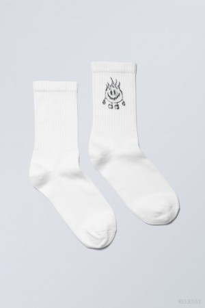 Weekday グラフィック 運動 Sock ソックス メンズ Happy Flame Japan | E2D-4831