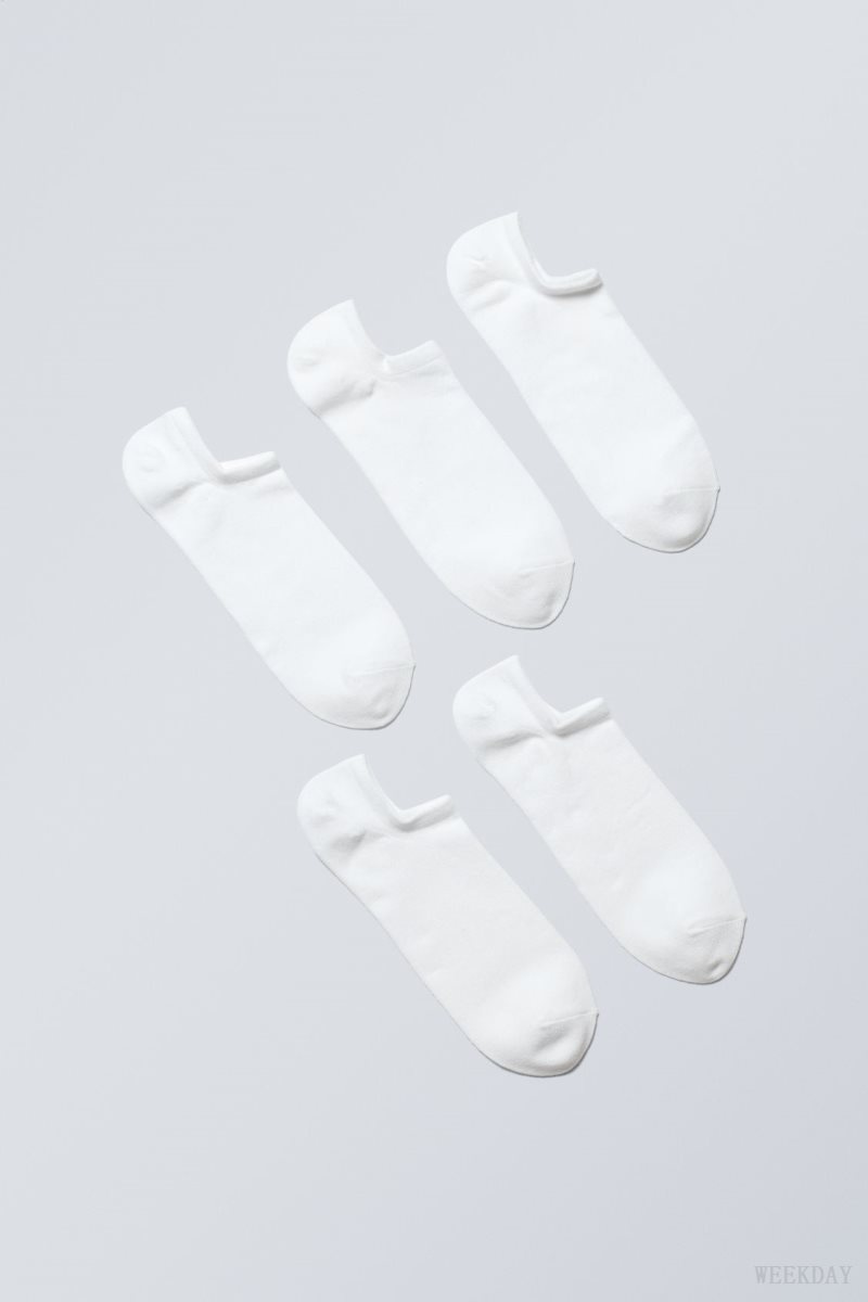 Weekday 5-pack Ankle Socks ソックス メンズ 白 Japan | K0D-0348