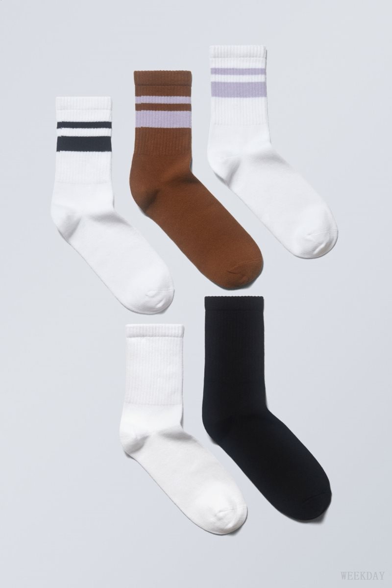 Weekday 5-pack 運動 Socks ソックス メンズ カラー Japan | Z8G-9208