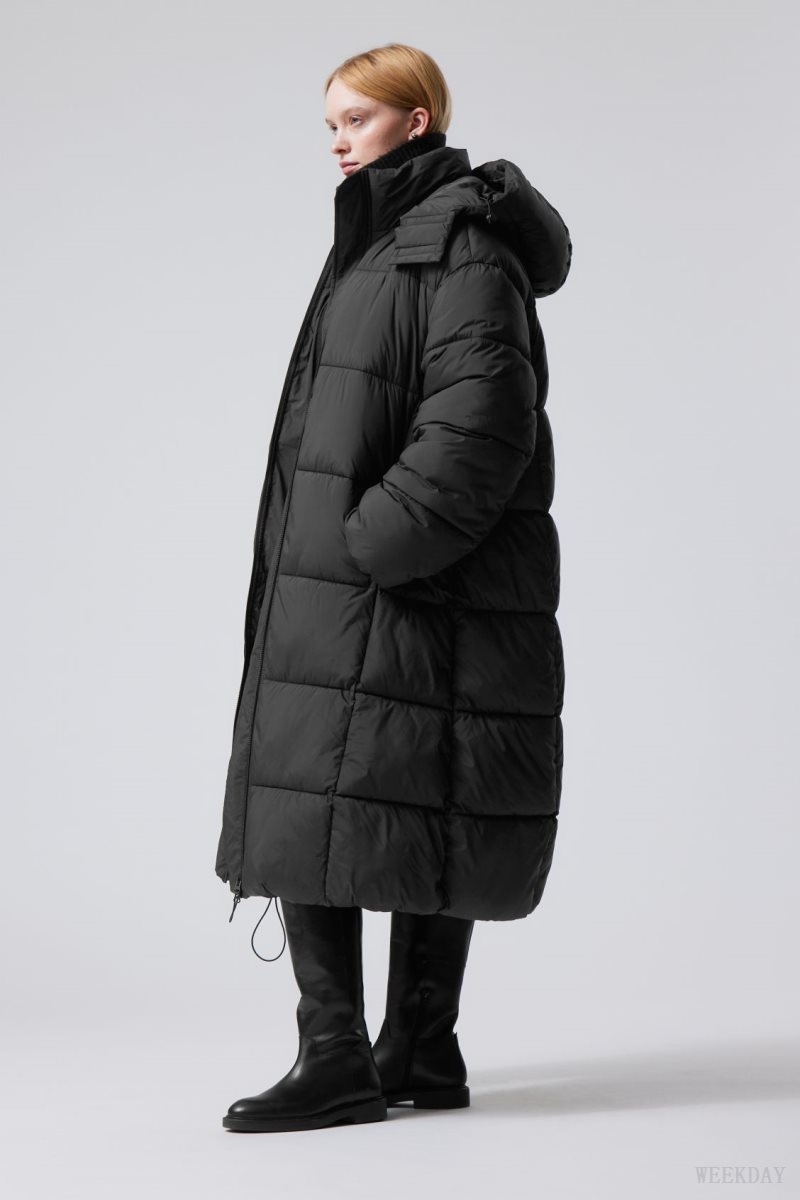 Weekday Aeris Puffer Coat コート レディース 黒 Japan | L3R-9220