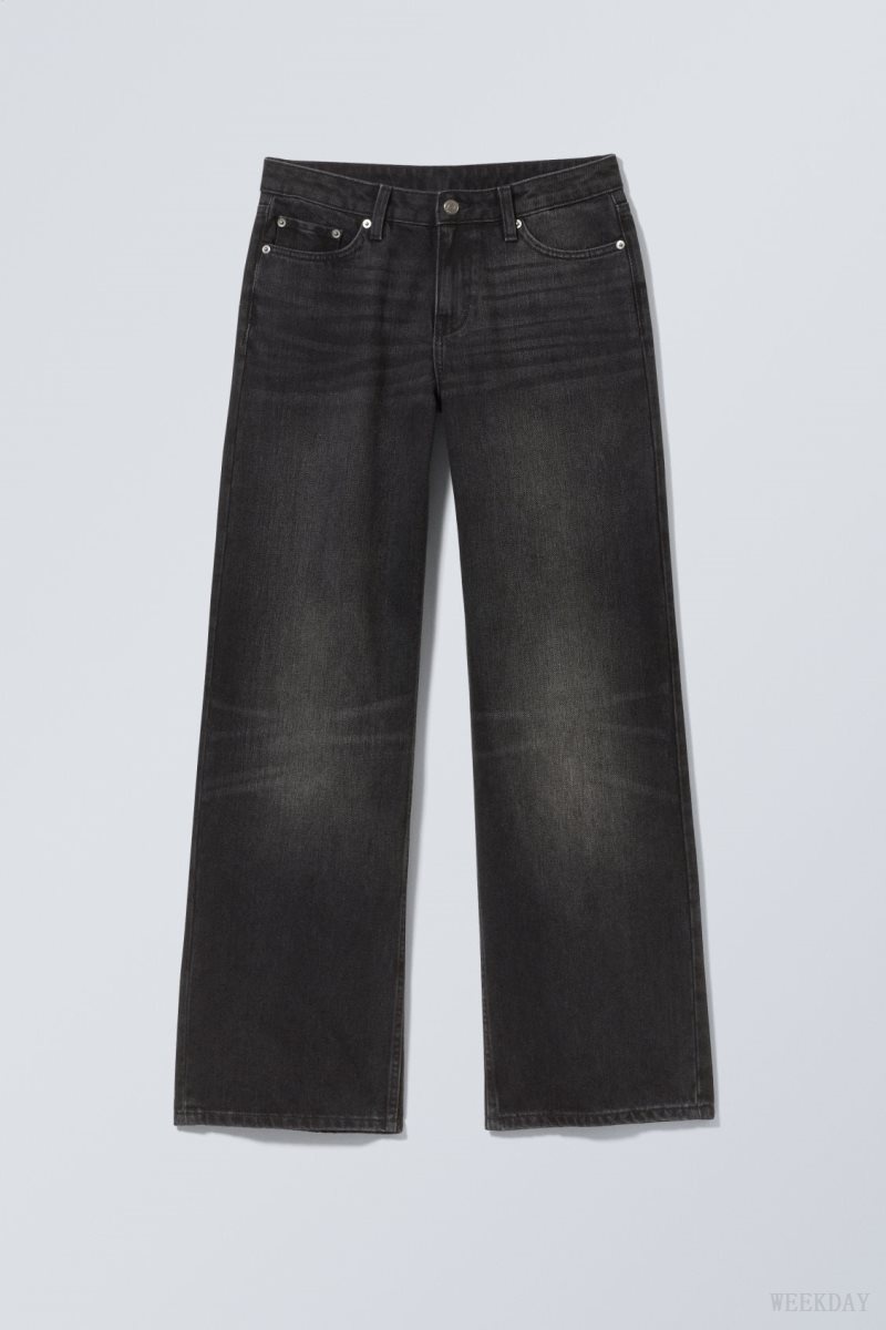 Weekday Ample Low Loose Jeans デニム レディース 黒 Japan | D3D-8950