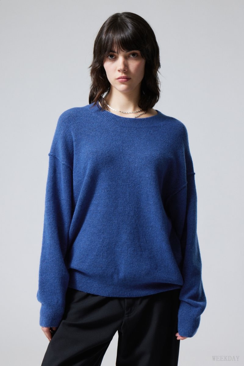 Weekday Annie Knit Sweater セーター レディース 青 Japan | J1P-8391