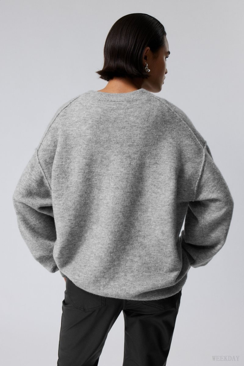 Weekday Annie Knit Sweater セーター レディース グレー Japan | S8D-1751