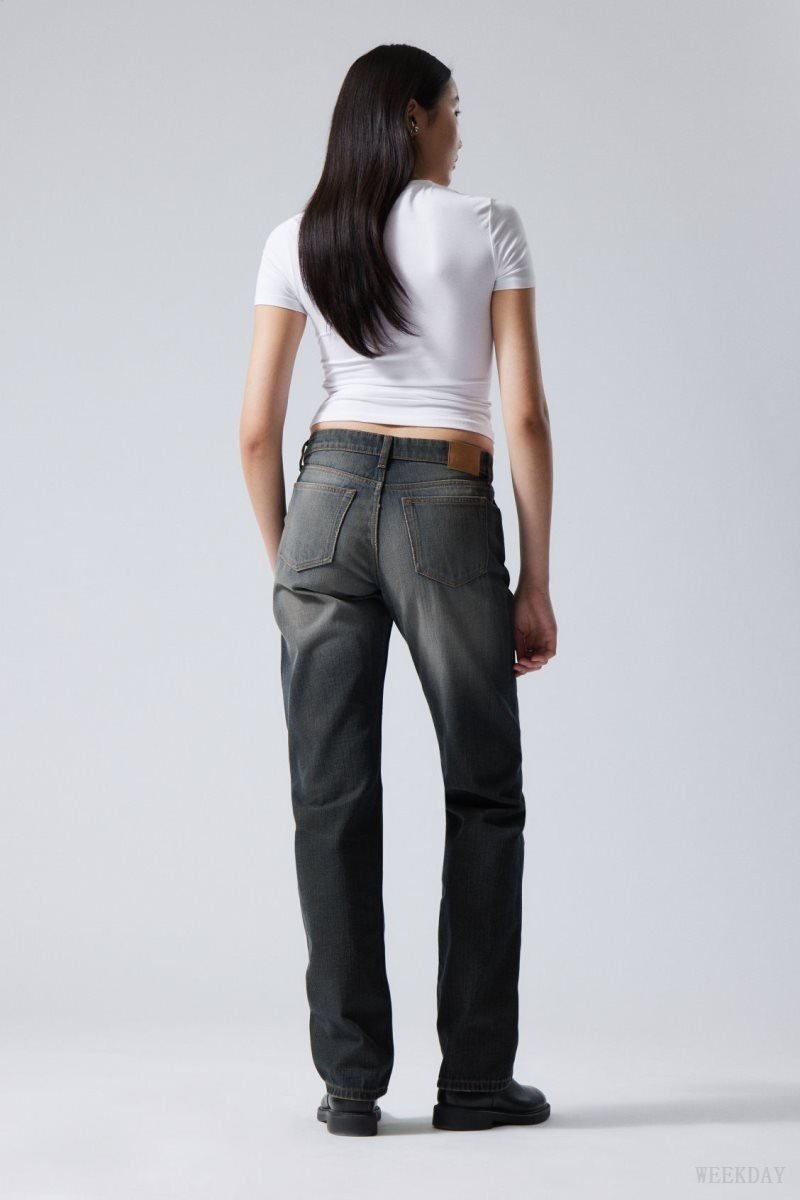 Weekday Arrow Low 真っ直ぐ Jeans デニム レディース 青 Japan | G9D-8756