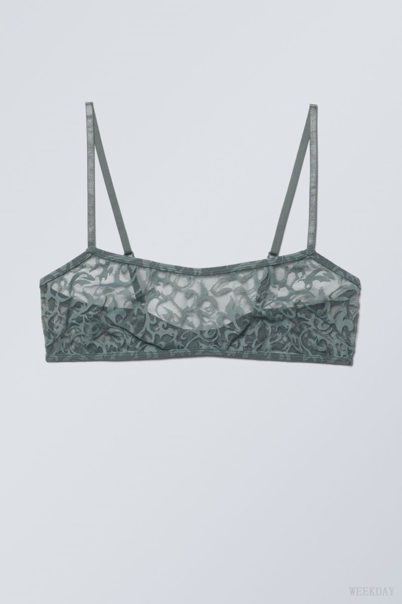 Weekday Ash レース Semi Scooped Bra ブラ レディース グレー Japan | B2R-5023