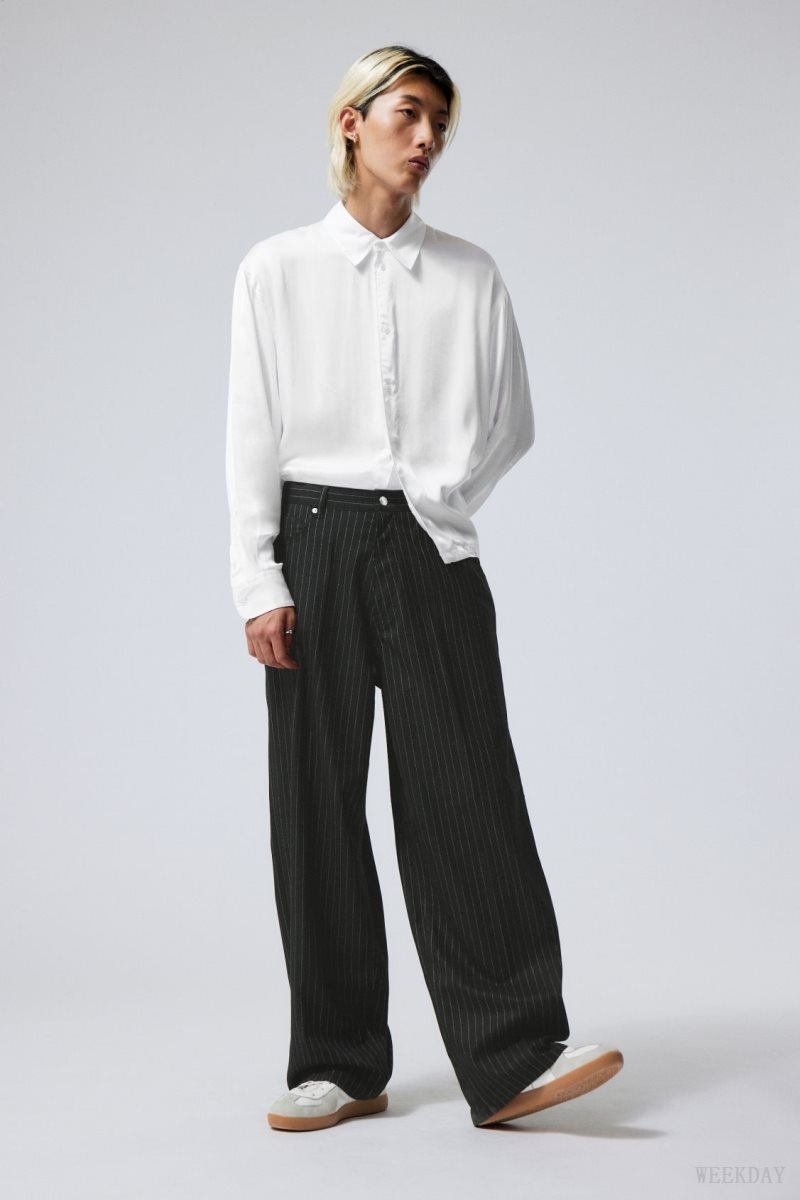 Weekday Astro Baggy Suit Trousers ズボン メンズ 黒 Japan | I3N-7423