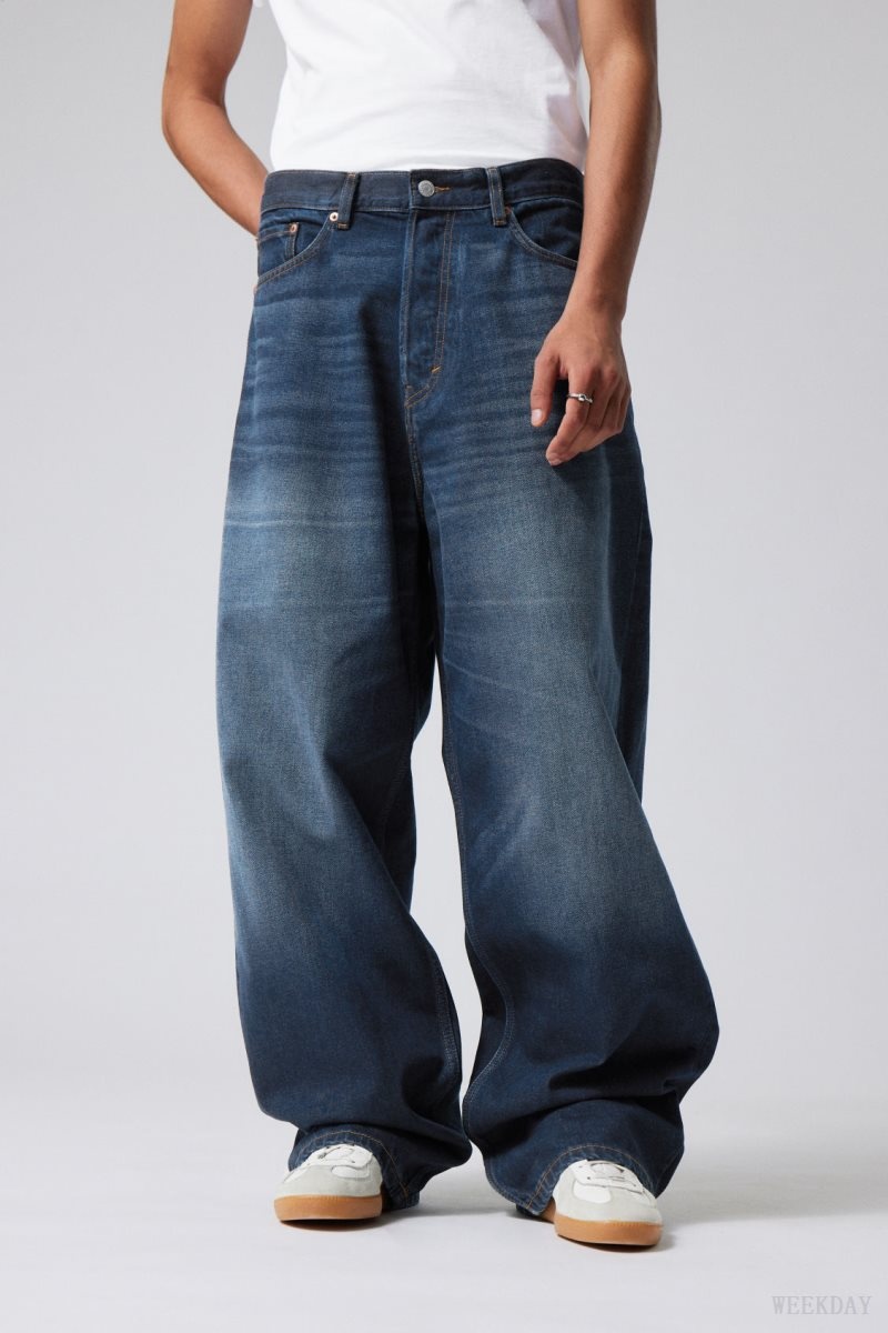 Weekday Astro Loose Baggy Jeans デニム メンズ 青 Japan | A8R-3220