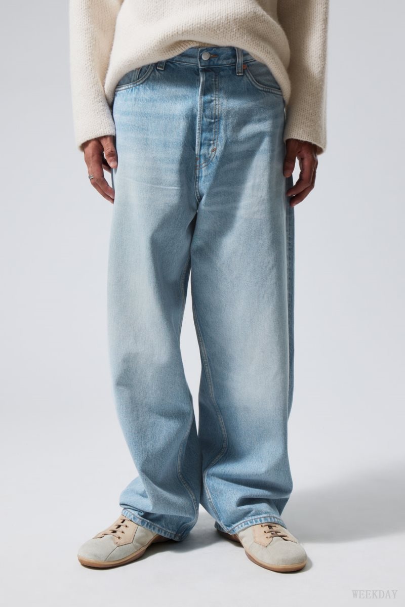 Weekday Astro Loose Baggy Jeans デニム メンズ 青 Japan | H0E-7182