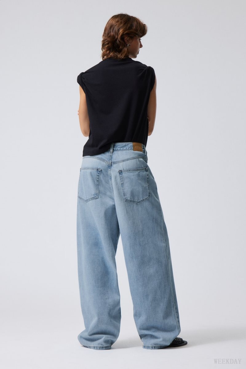 Weekday Astro Loose Baggy Jeans デニム レディース 青 Japan | L0P-6249