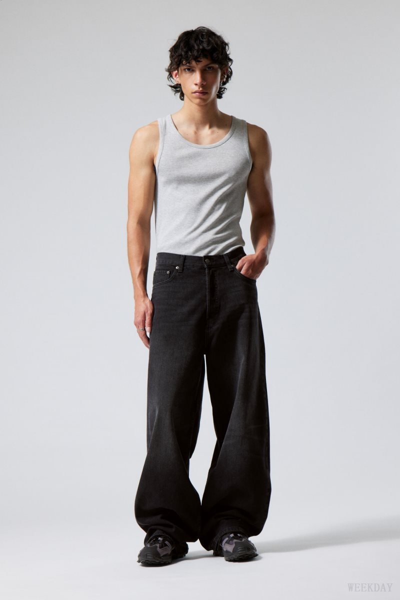 Weekday Astro Loose Baggy Jeans デニム メンズ 黒 Japan | P4C-0426