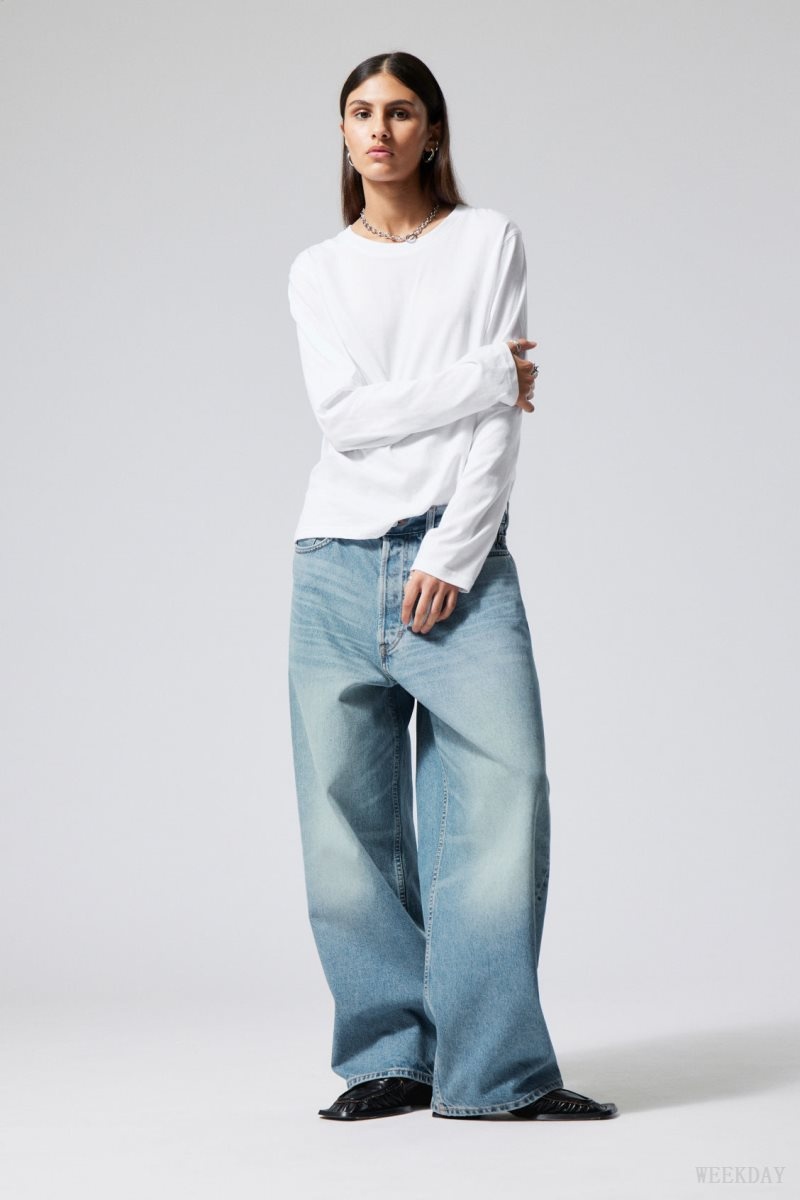 Weekday Astro Loose Baggy Jeans デニム レディース 青 Japan | T0V-8533