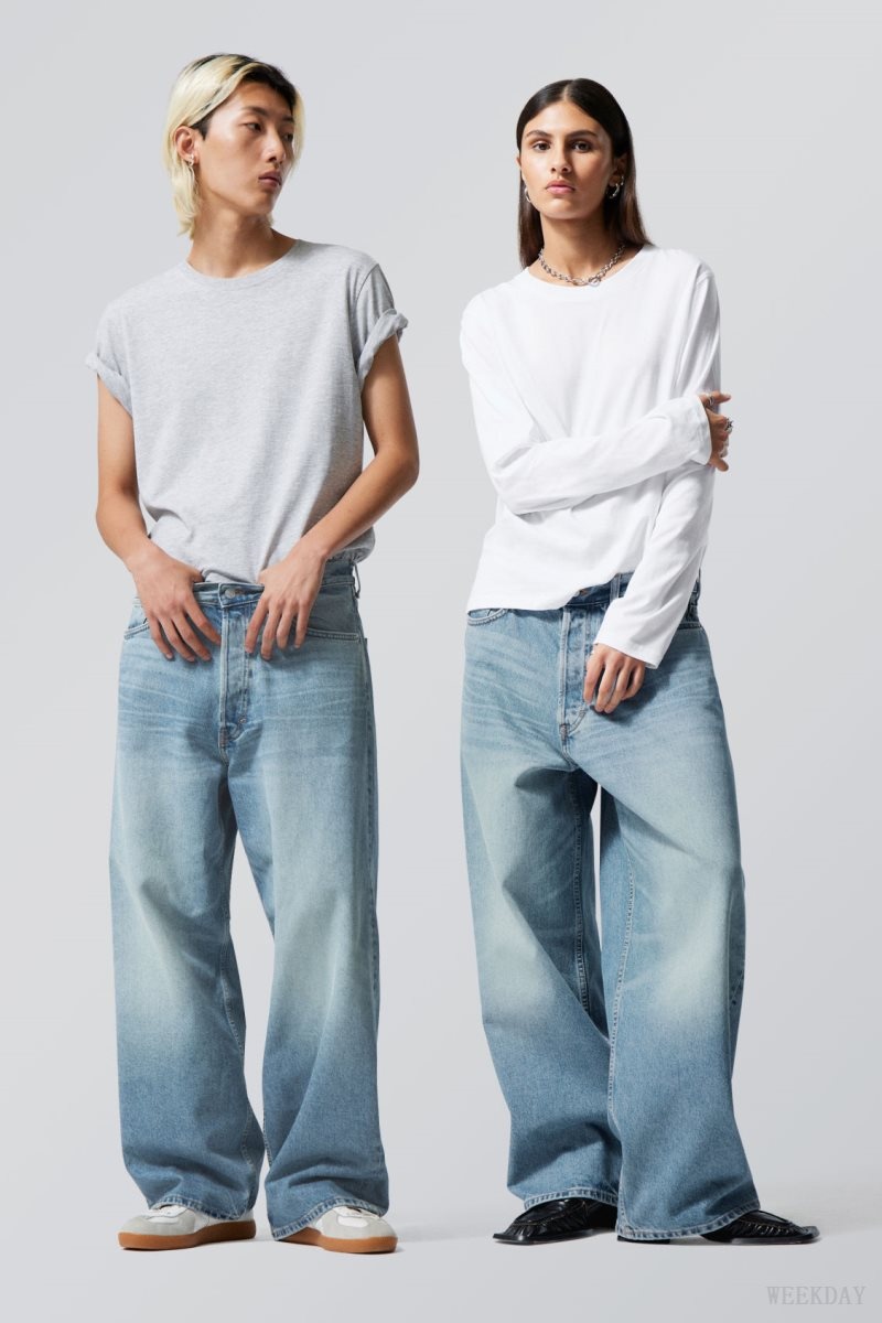 Weekday Astro Loose Baggy Jeans デニム レディース 青 Japan | T0V-8533