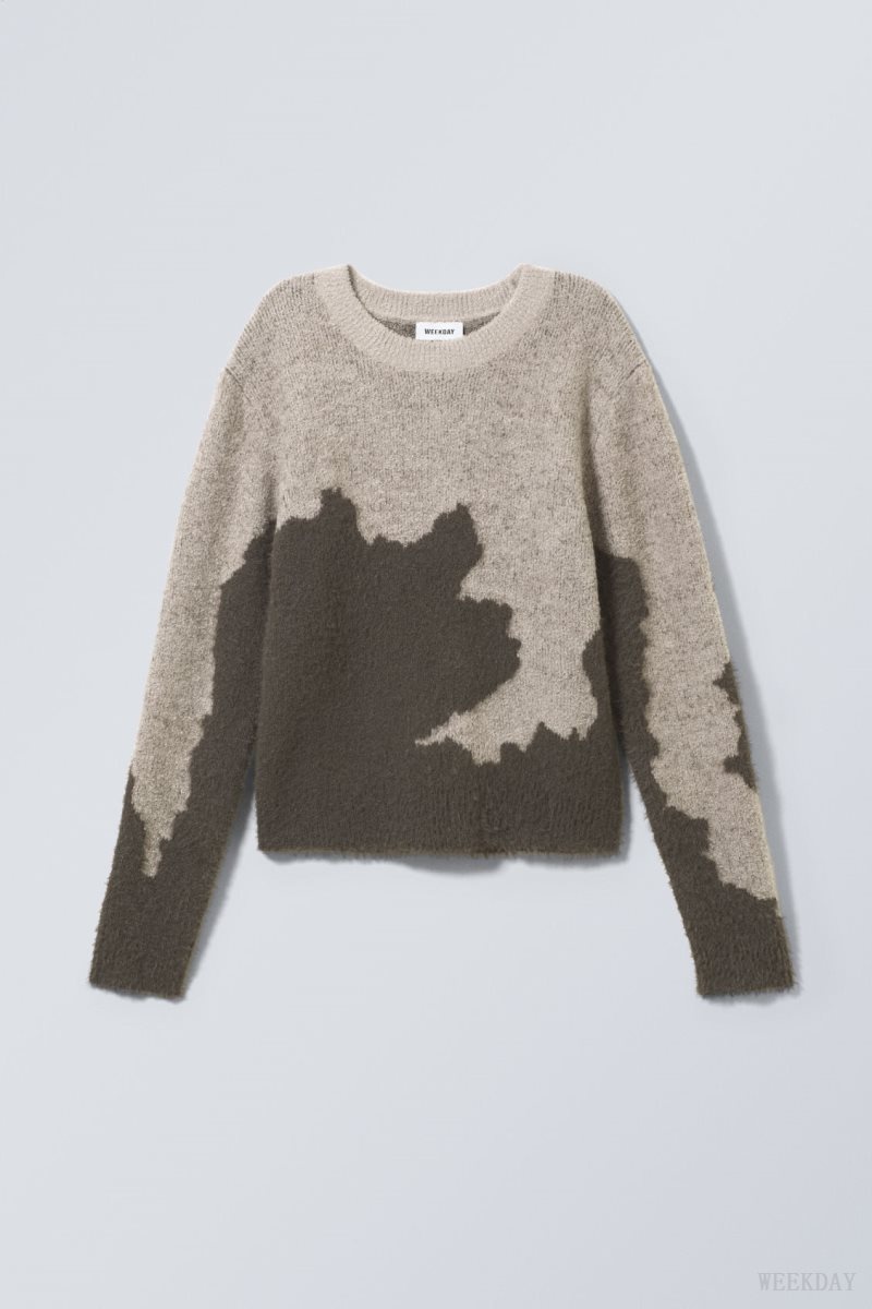 Weekday Ayla Jacquard Sweater セーター レディース Mole Abstract Japan | K9N-2494