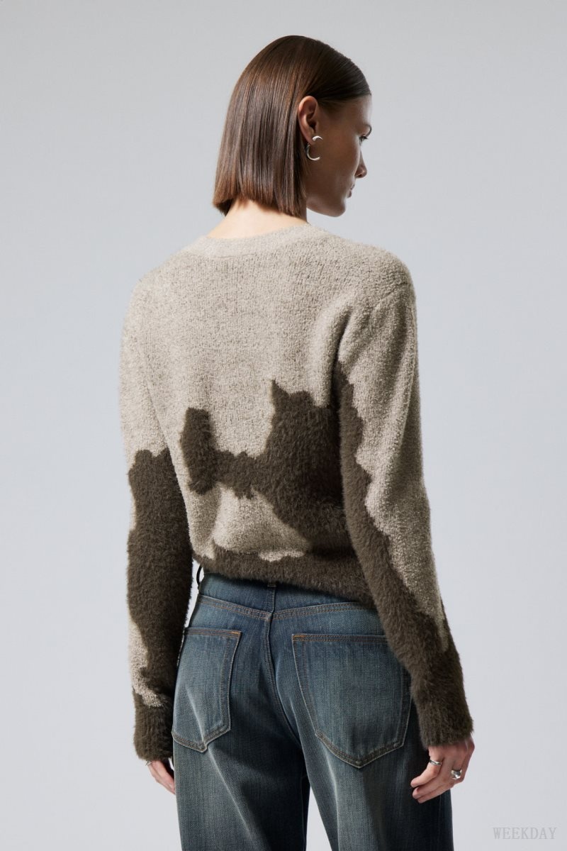 Weekday Ayla Jacquard Sweater セーター レディース Mole Abstract Japan | K9N-2494