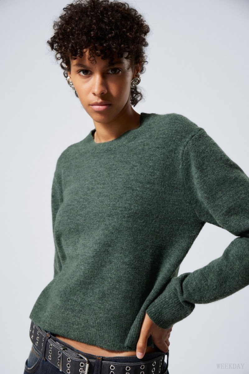 Weekday Ayla Sweater セーター レディース 暗緑 Japan | E5C-6157