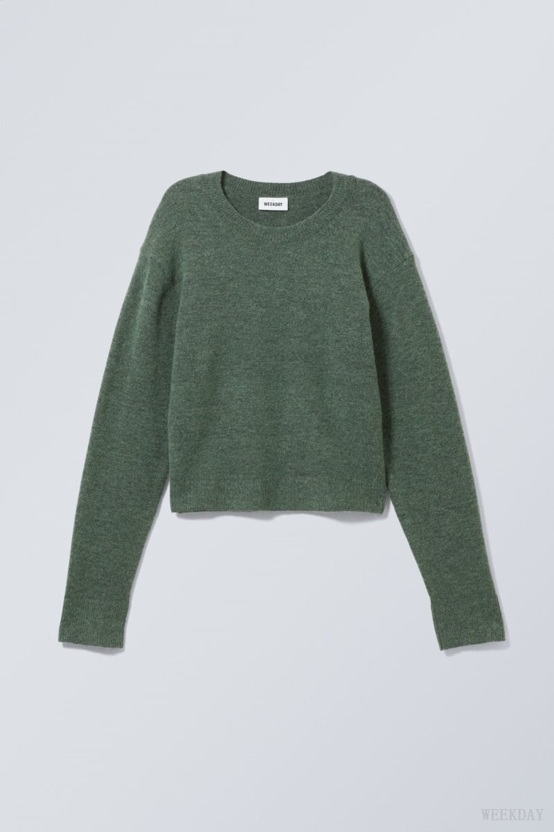 Weekday Ayla Sweater セーター レディース 暗緑 Japan | E5C-6157