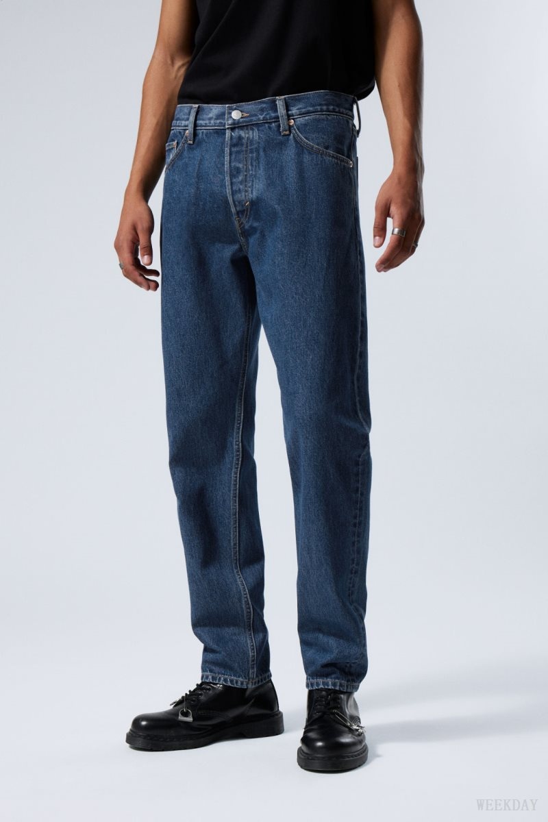 Weekday Barrel Relaxed Tapered Jeans デニム メンズ 青 Japan | R0I-2370