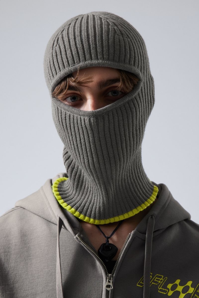 Weekday Bell Balaclava ハット メンズ グレー 黄色 Japan | X9L-8184