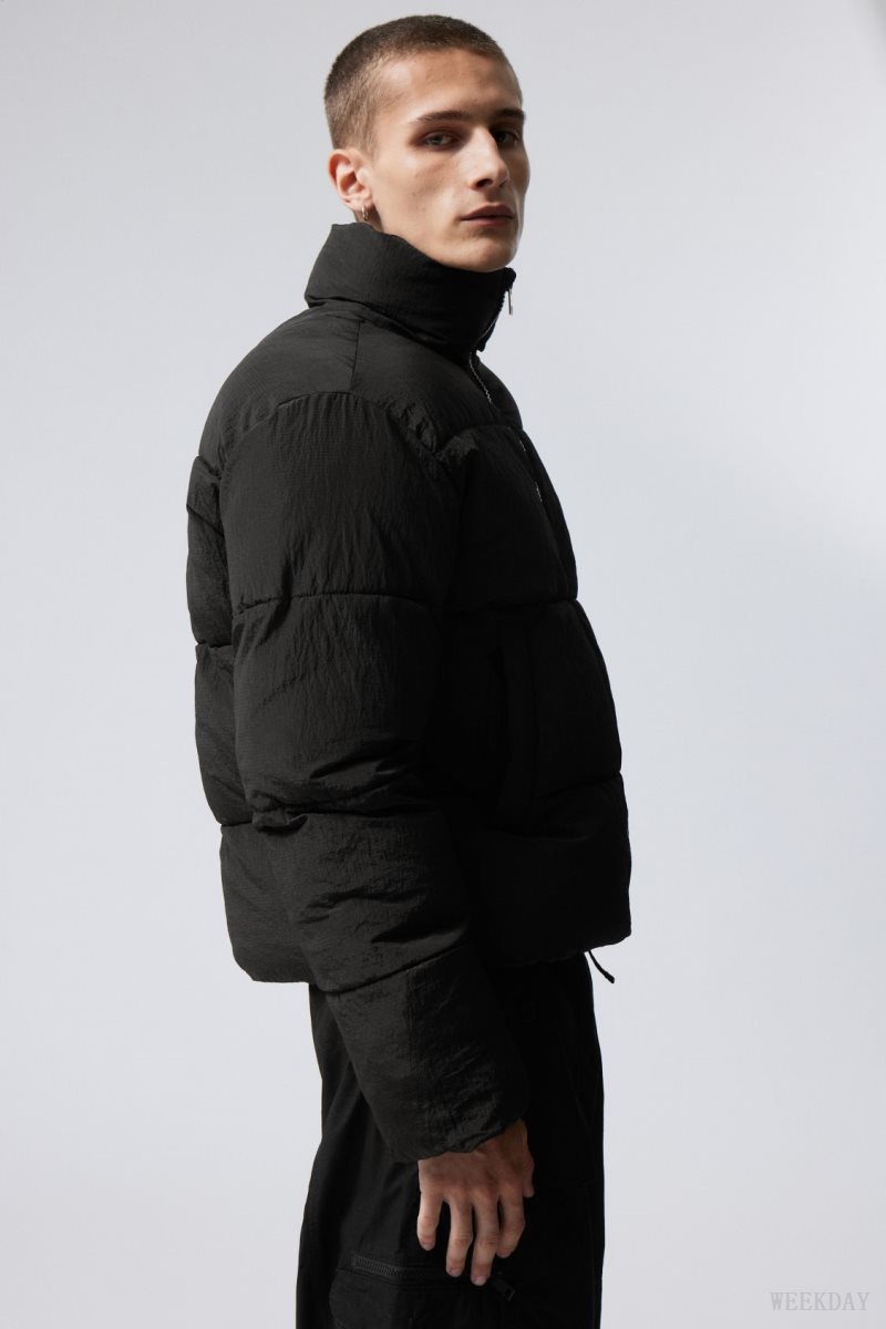 Weekday Ben Ripstop Puffer Jacket ジャケット メンズ 黒 Japan | D9Z-4148