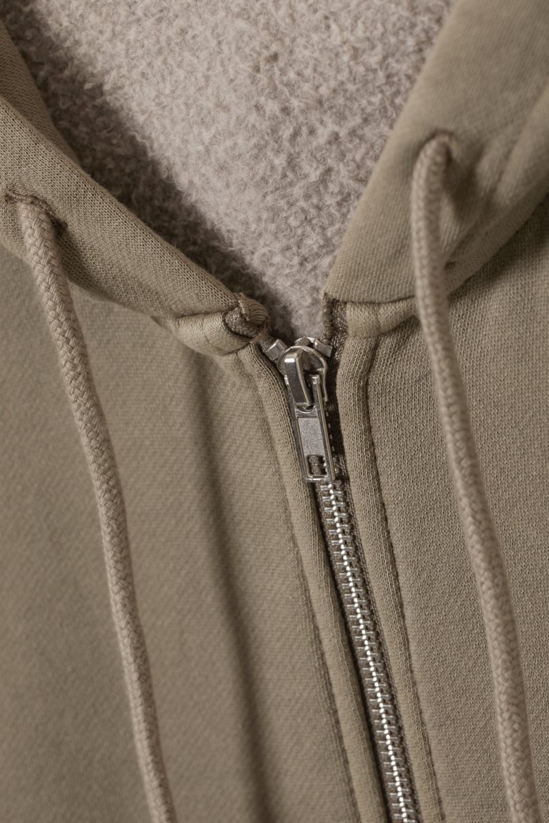 Weekday Boxy Heavyweight Zip Hoodie パーカー レディース Dusty Mole Japan | X3N-4048