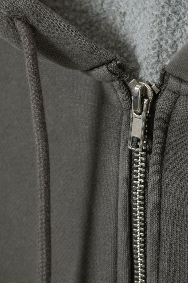 Weekday Boxy Heavyweight Zip Hoodie パーカー レディース 暗グレー Japan | H2S-2421