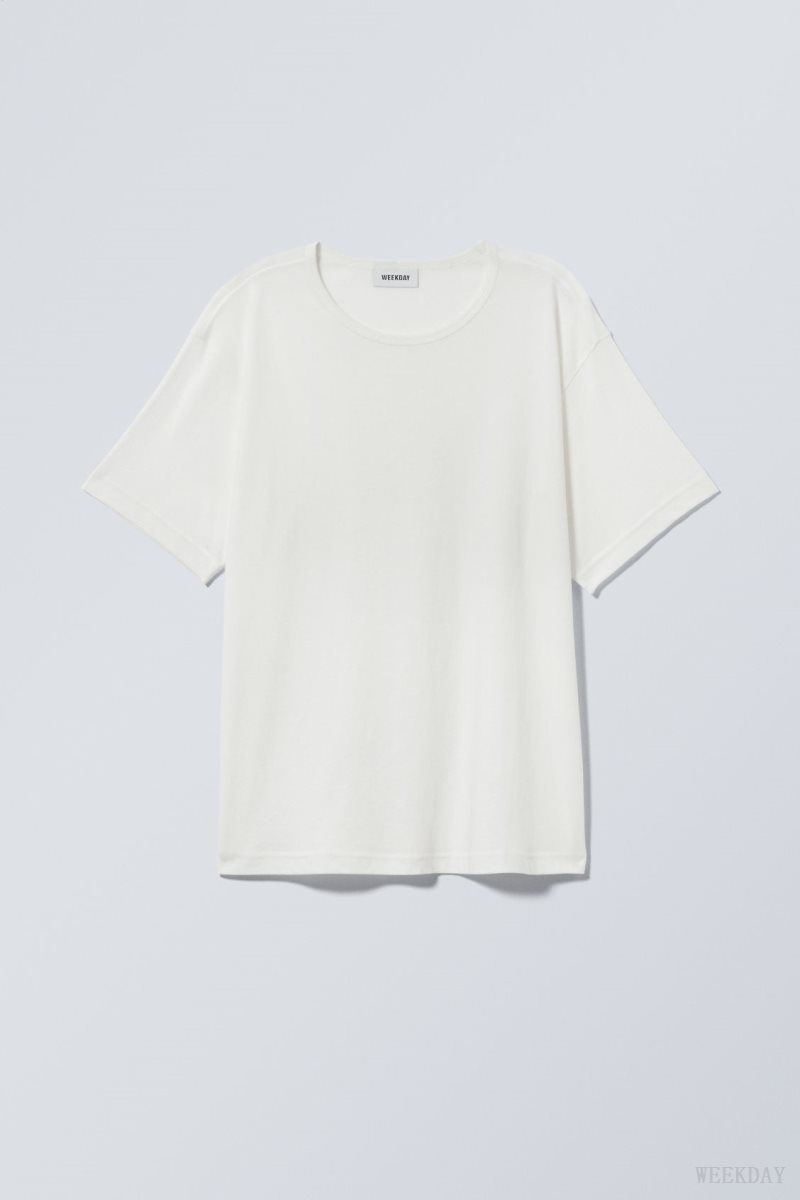 Weekday Boxy Relaxed T-shirt Tシャツ レディース 白 Japan | A8Q-3719