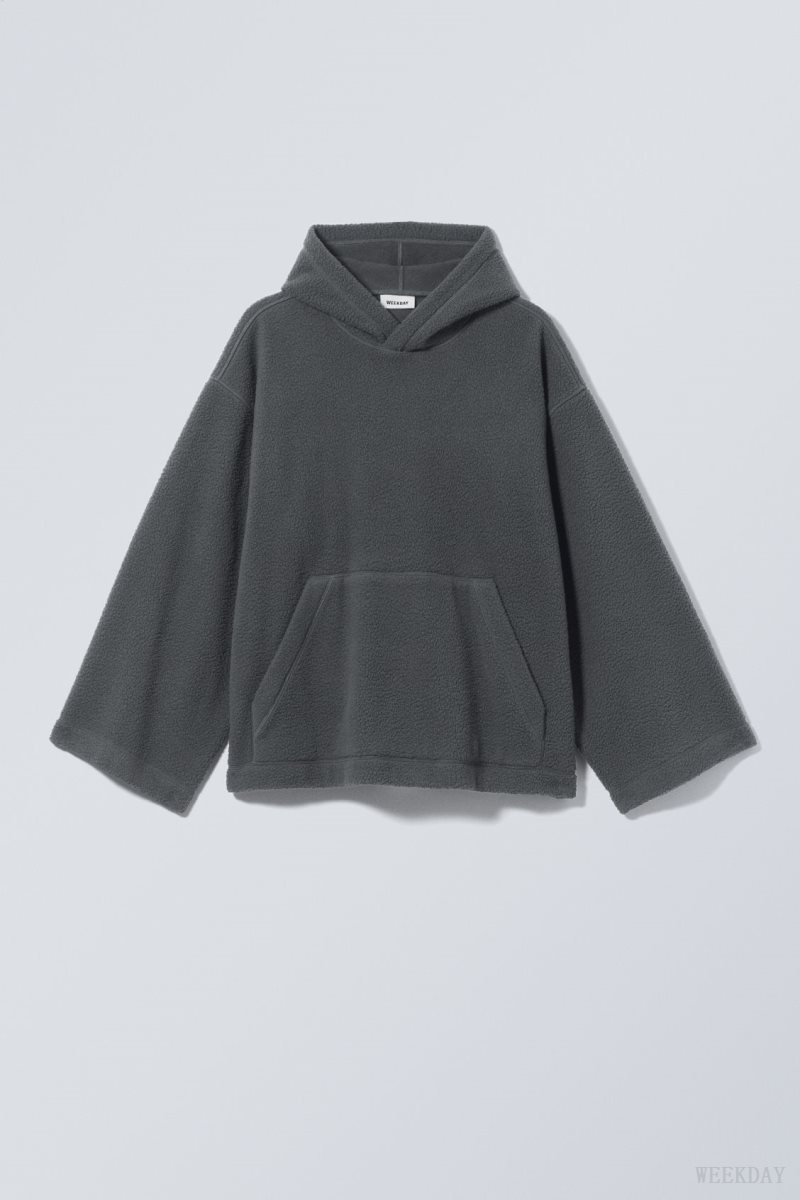 Weekday Cameron Fleece Hoodie パーカー レディース 暗グレー Japan | Q3K-0496