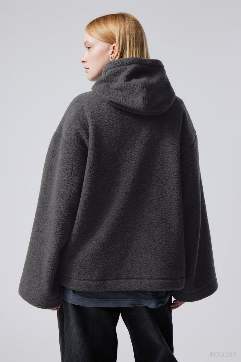 Weekday Cameron Fleece Hoodie パーカー レディース 暗グレー Japan | Q3K-0496