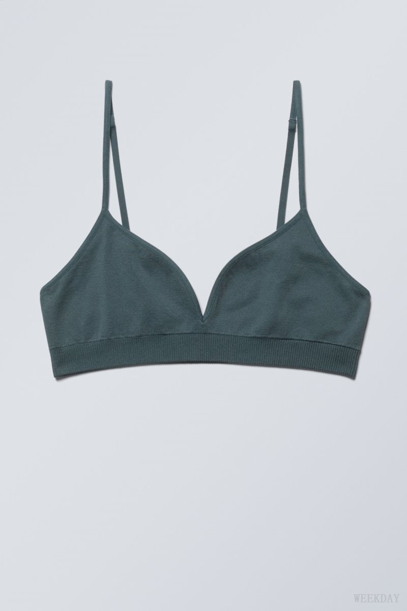 Weekday Cat Soft Triangle Bra ブラ レディース 暗ターコイズ Japan | B7D-9183