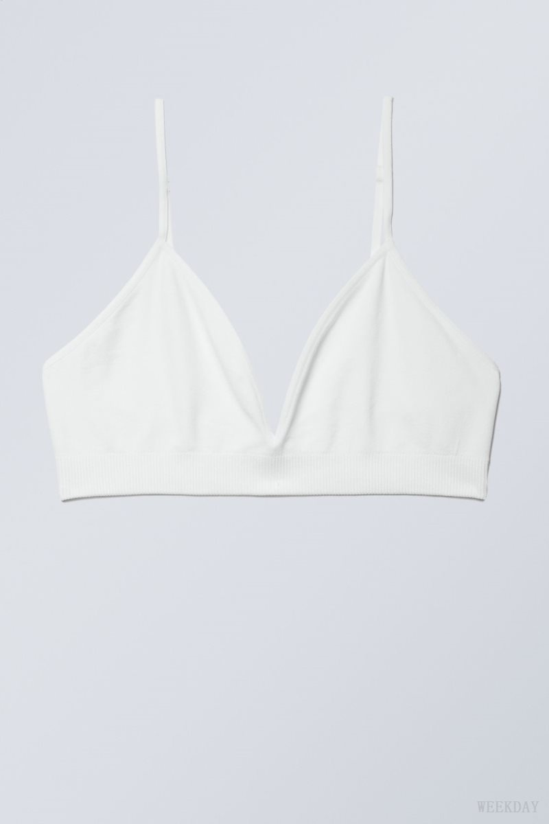 Weekday Cat Soft Triangle Bra ブラ レディース 白 Japan | Z3J-8621