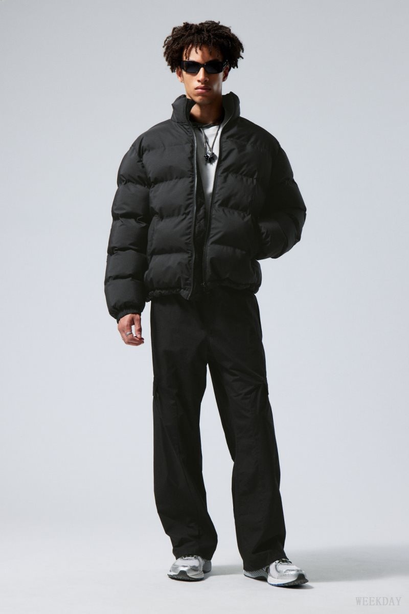 Weekday Cole Puffer Jacket ジャケット メンズ 黒 Japan | H7N-8879