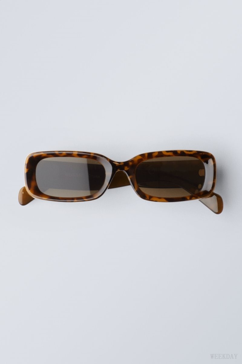 Weekday Cruise Squared Sunglasses サングラス メンズ Tortoise Japan | N4M-0402