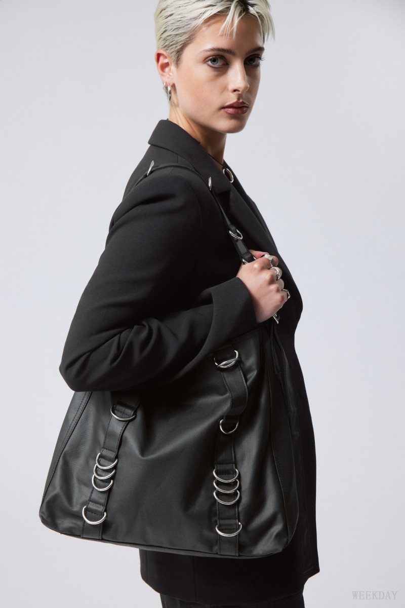 Weekday D-Ring Bag バッグ レディース 黒 Japan | O5P-0480