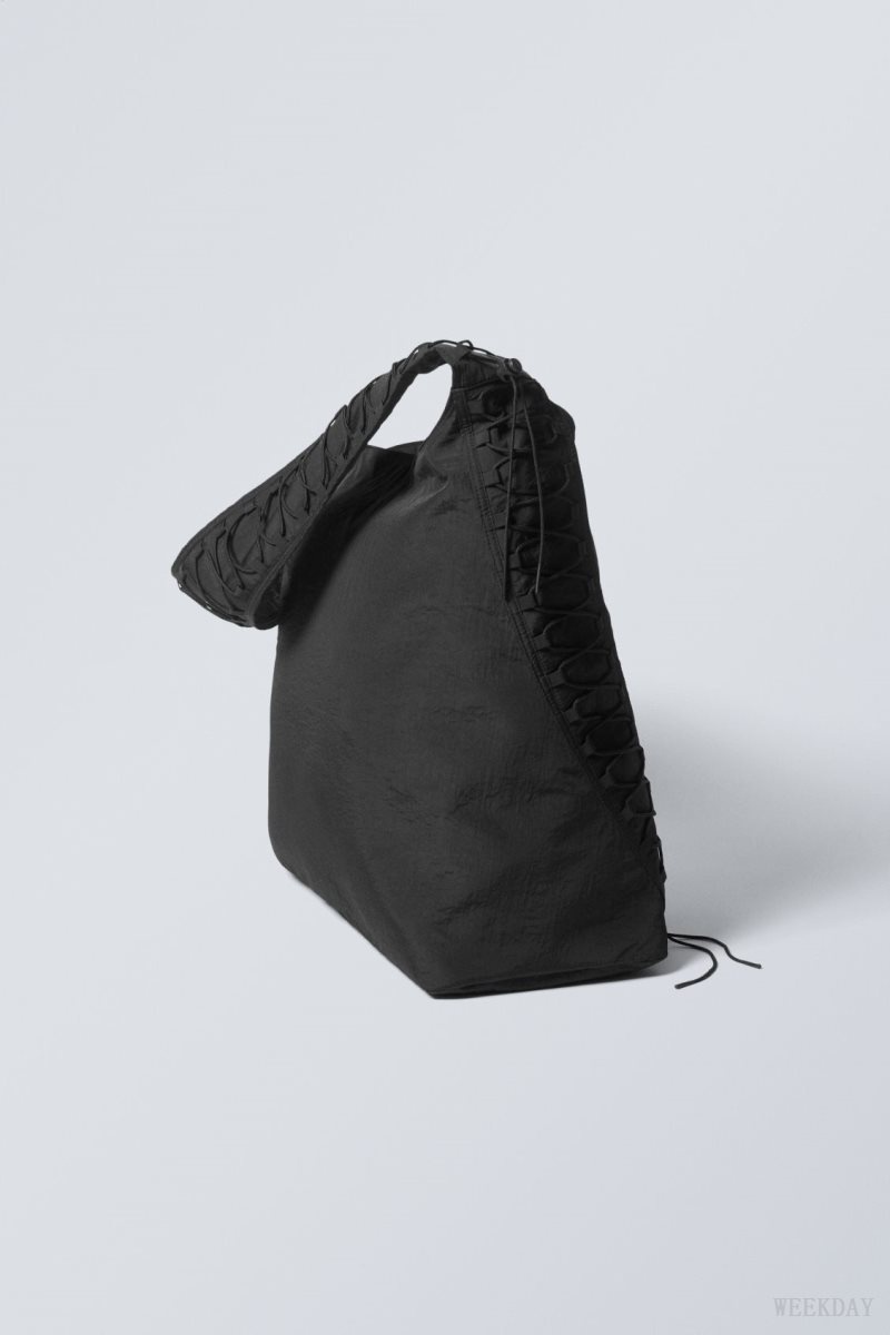 Weekday Dawa Drawstring Shoulder Bag バッグ メンズ 黒 Japan | D9B-3938