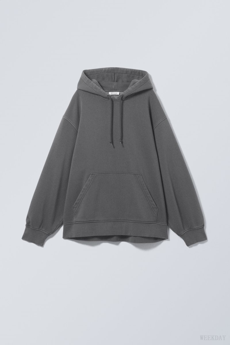 Weekday Essence Washed Oversized Hoodie パーカー レディース グレー Japan | J9S-4259