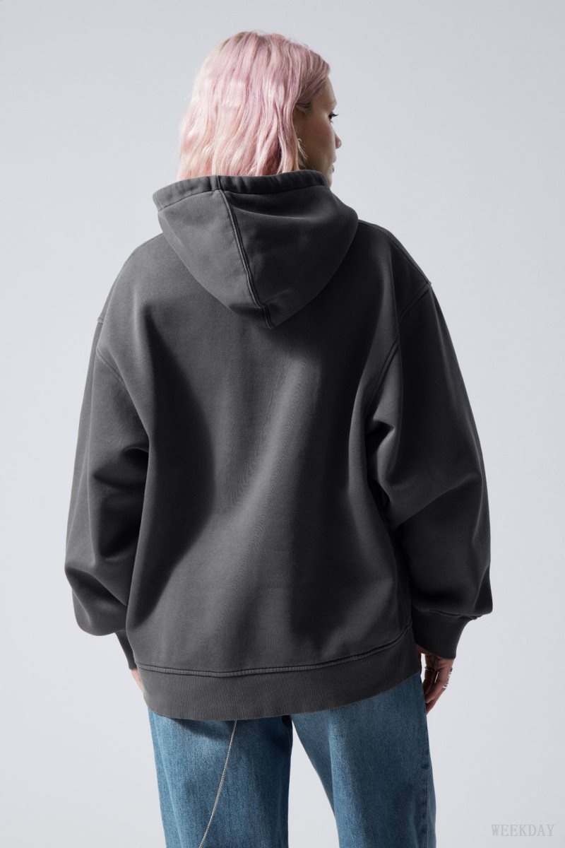 Weekday Essence Washed Oversized Hoodie パーカー レディース グレー Japan | J9S-4259