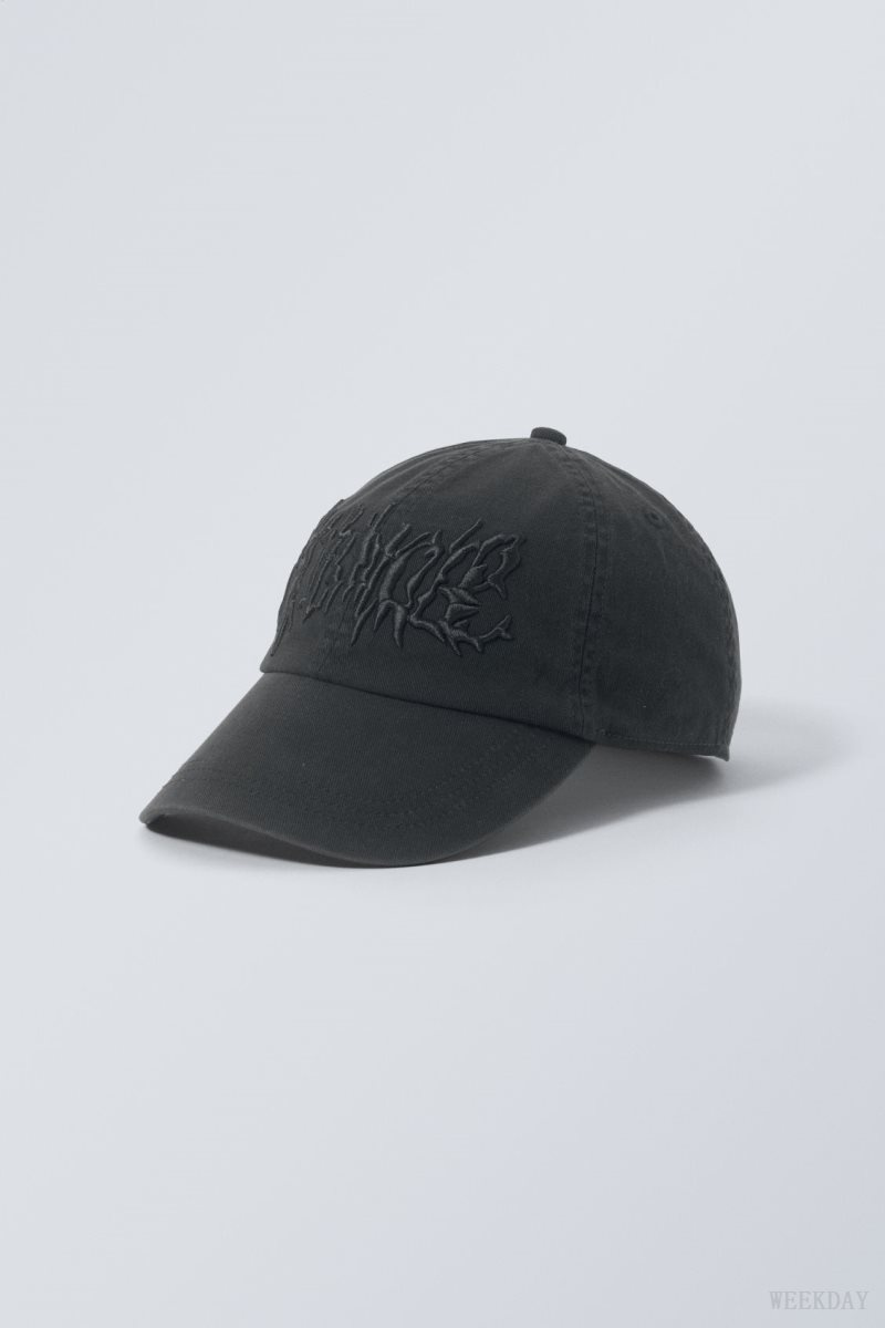 Weekday Essential Embroidery Cap ハット レディース 暗グレー Japan | T1V-9082