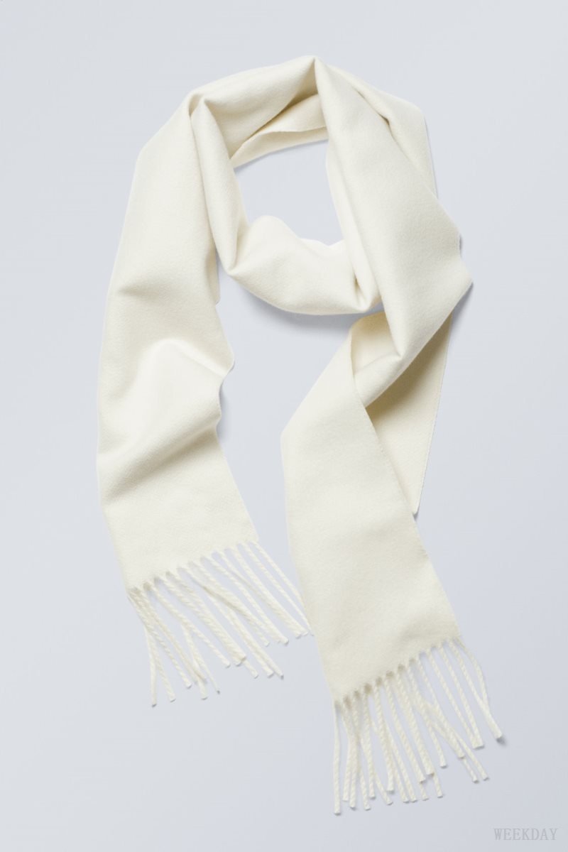 Weekday Essential Scarf スカーフ レディース Weiß 白 Japan | Y1P-6476