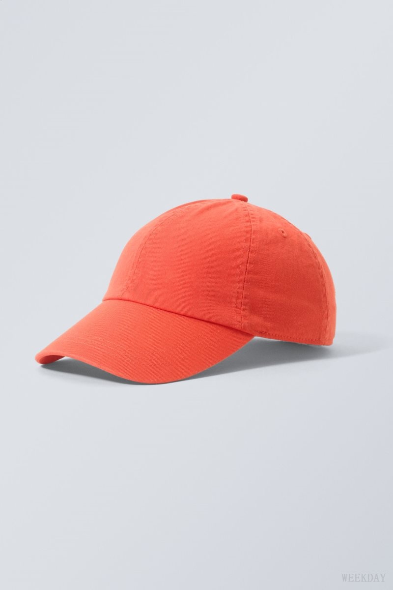 Weekday Essential Washed Cap ハット レディース コーラル 色 オレンジ Japan | T1V-7990